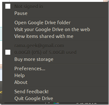 Google Drive Preferences