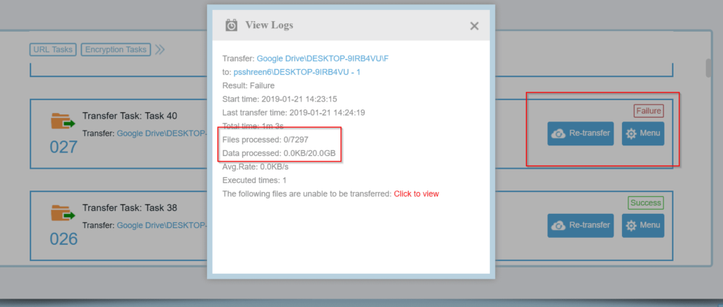 Multcloud View Logs Google Drive Folder Size