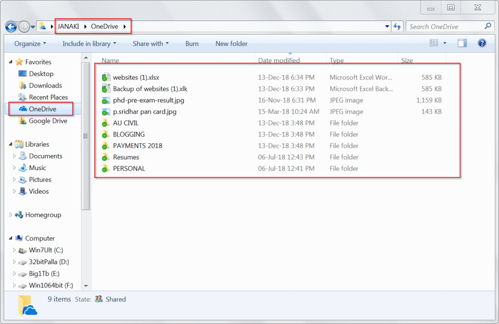 Onedrive Sync Files Windows Explorer 7