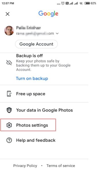 Photos Settings Google Photos App Android 338X600 1