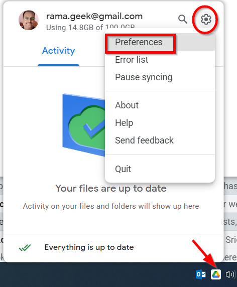 How To Sync Local Pc To Google Drive And Vice Versa Google Drive Preferences Google Drive Google Drive Preferences