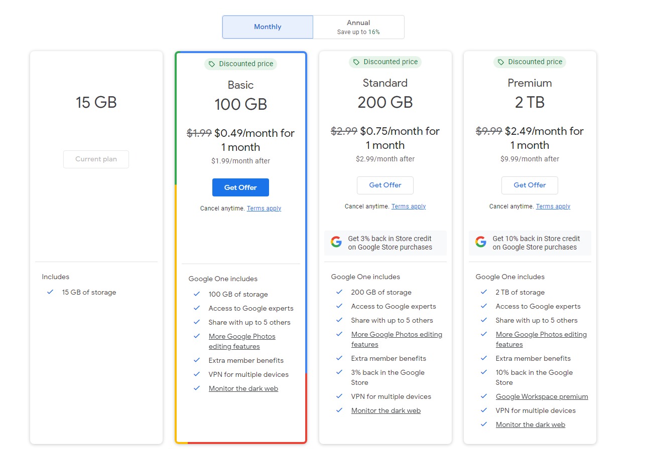 Get Details On Google Drive Pricing Google Drive Pricing Monthly Google Drive Monthly Pricing Of Google Drive
